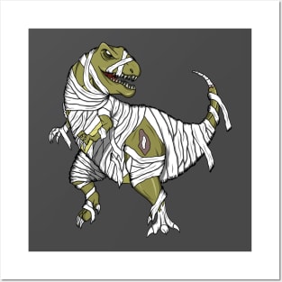 mummy haloween T Rex Posters and Art